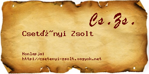 Csetényi Zsolt névjegykártya