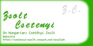 zsolt csetenyi business card